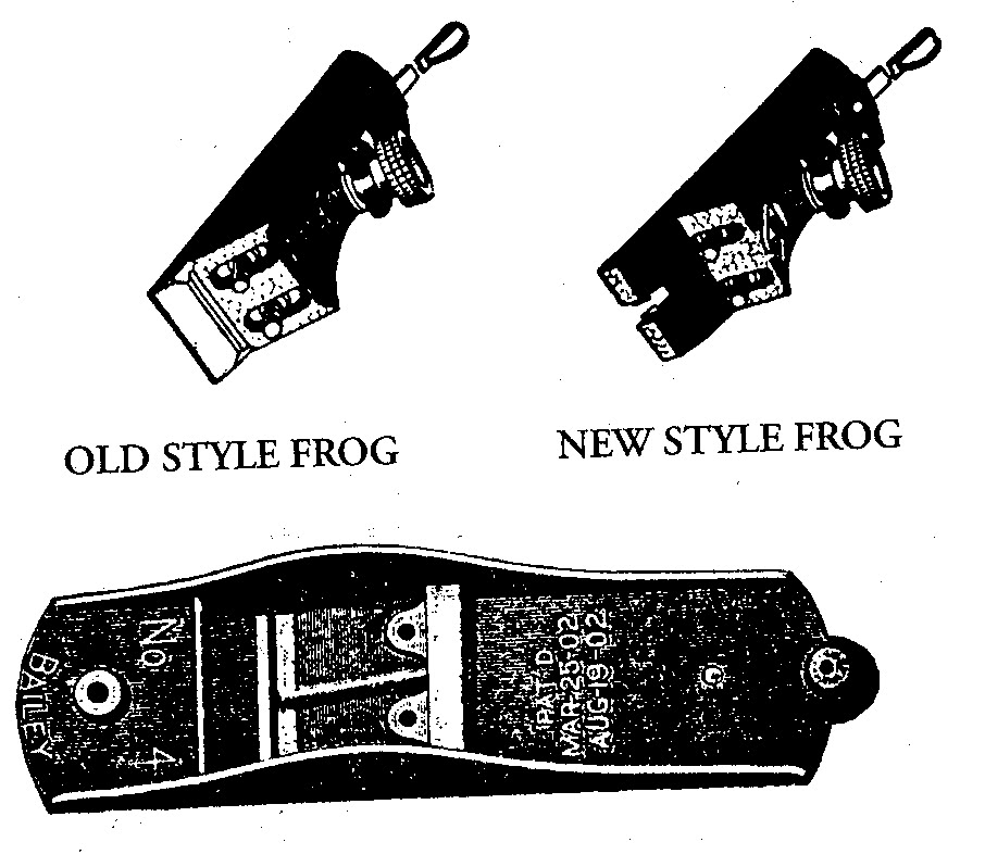 Type 9 frog receiver with kidney-shaped holes